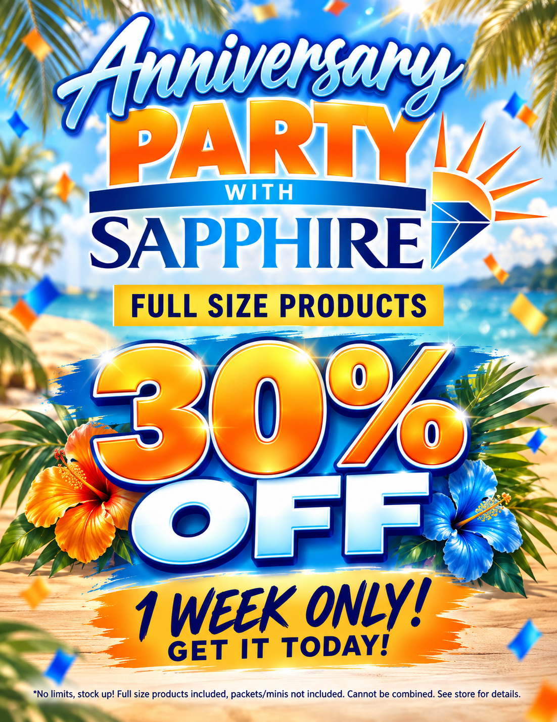 Anniversary Party 30 Percent Products 2026