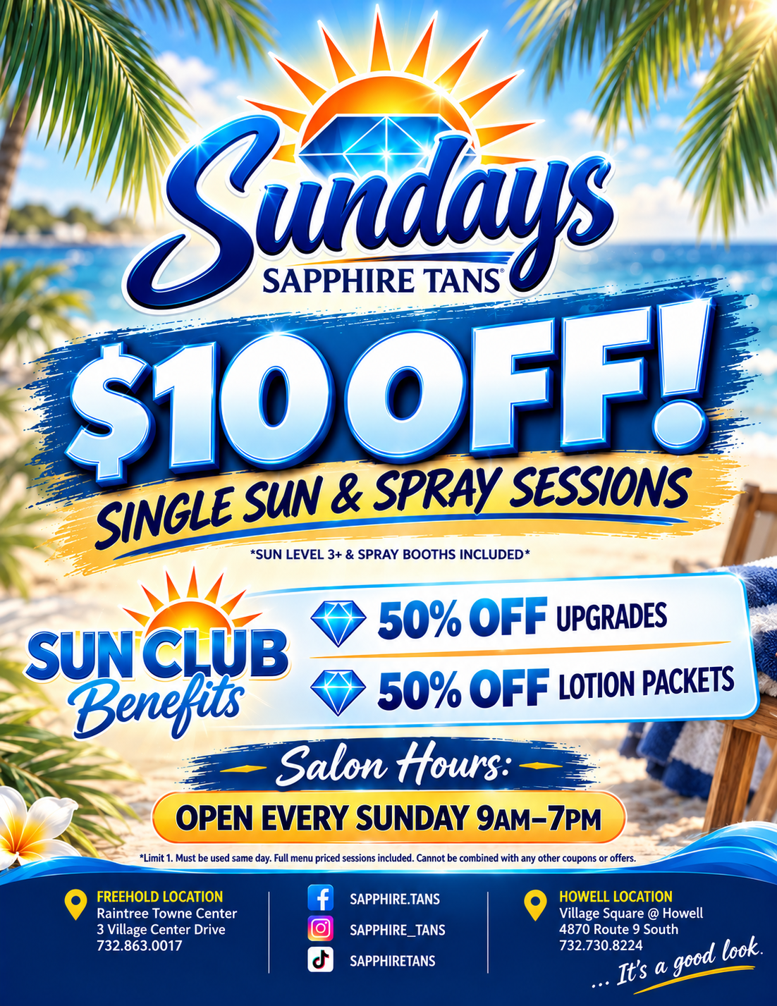 Sundays at Sapphire Tans